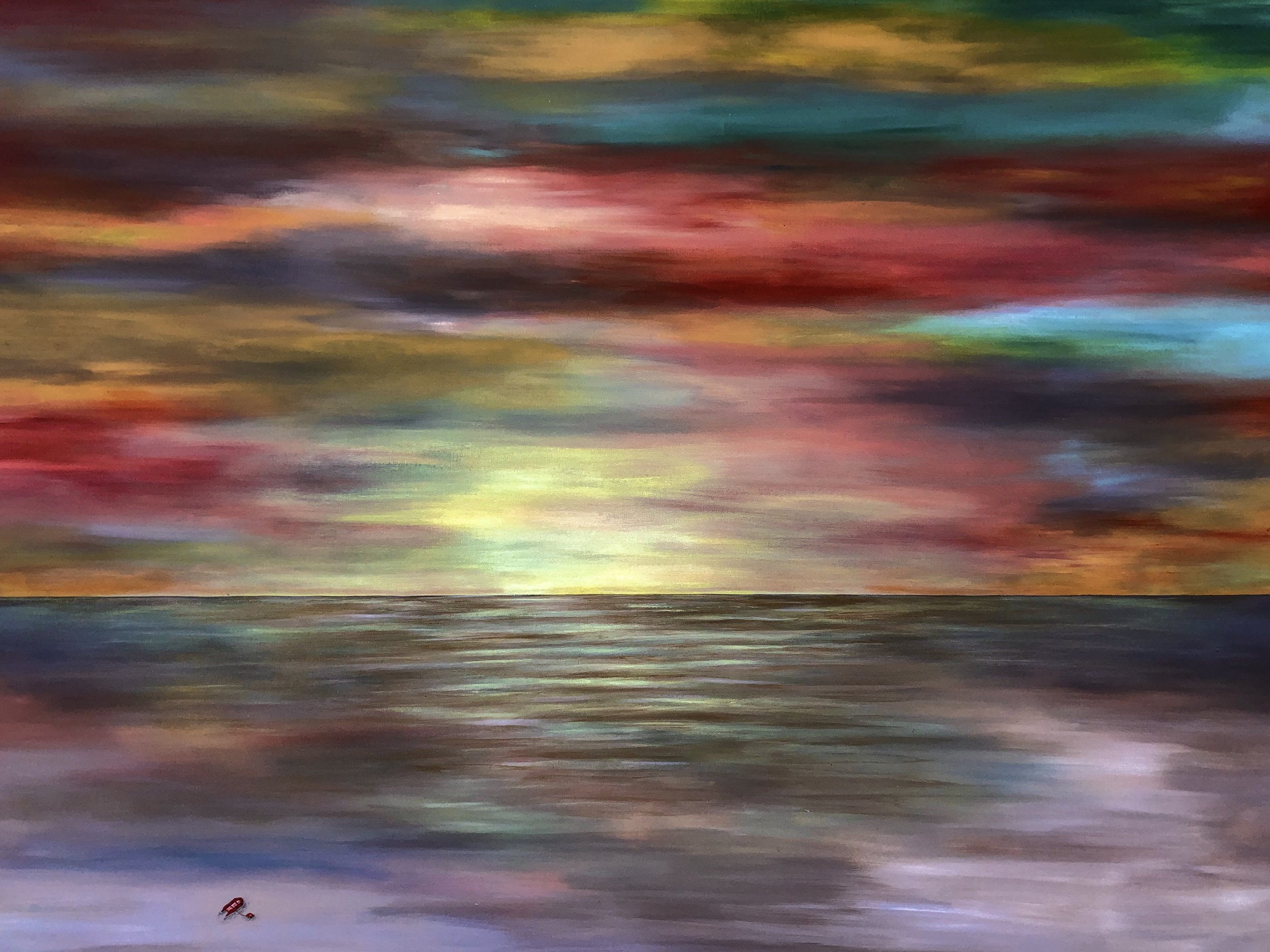 Another sunset, adrift - 11/2020 - 60" x 48" (152.4 cm x 121.9 cm)